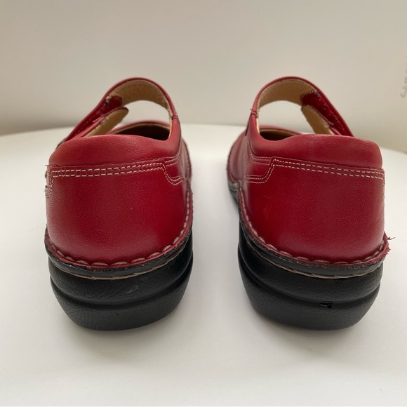 Finn Comfort Red Mary Jane Laval Nappa Leather Loafers Shoes Comfort 36 Wide - Picture 8 of 13